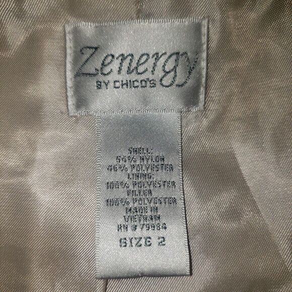 ZENERGY BY CHICOS Champagne Vest Jacket Womens Size 2 - Picture 6 of 8